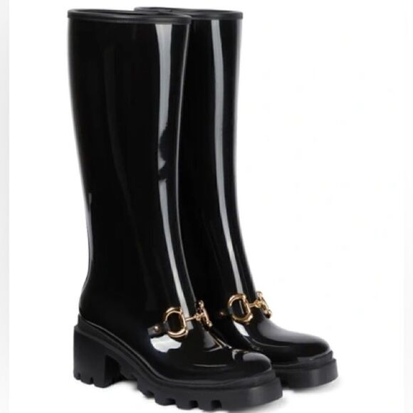 GUCCI
HORSEBIT KNEE-HIGH RUBBER BOOTS  - Picture 1 of 12